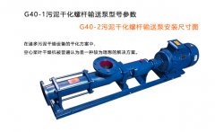 G40-1污泥干化螺杆输送泵型号参数及安装尺寸图