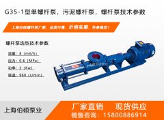 上海螺杆泵shbsmp，G35-1高粘度螺杆泵，G35-2高压力污泥泵