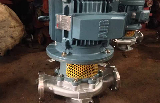 吉林省某药业公司定制ABB电机不锈钢管道离心泵