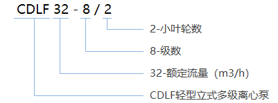 CDLF轻型立式多级离心泵型号含义图